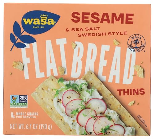 Wasa Flatbread Thins Crackers, Sesame and Sea Salt, 6.7 Ounce (Pack of 1)