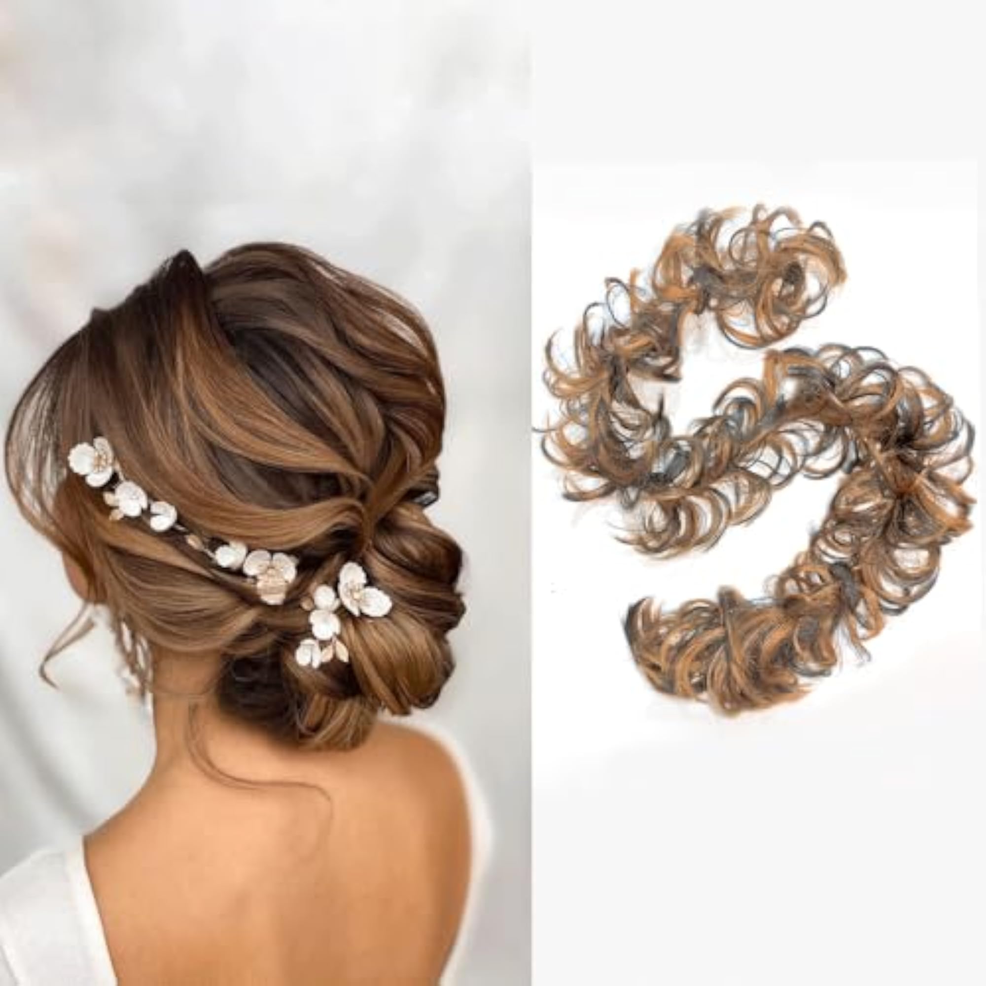 Messy Frill Hair Extensions for Ponytail and Bun Juda Maker