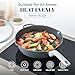 PRICUSIS Nonstick Ceramic Sauté Pan with Lid (3.2 qt, 10 inch), Toxin-Free Deep Frying Pan, Versatile Non Stick Frying Pan, Skillet, PTFE, PFOA & PFAS Free, Compatible with All Stovetops.