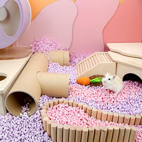 Niteangel Roupa de cama com pellets de papel para hamster 850 g para hamsters anões sírios, gerbos,
