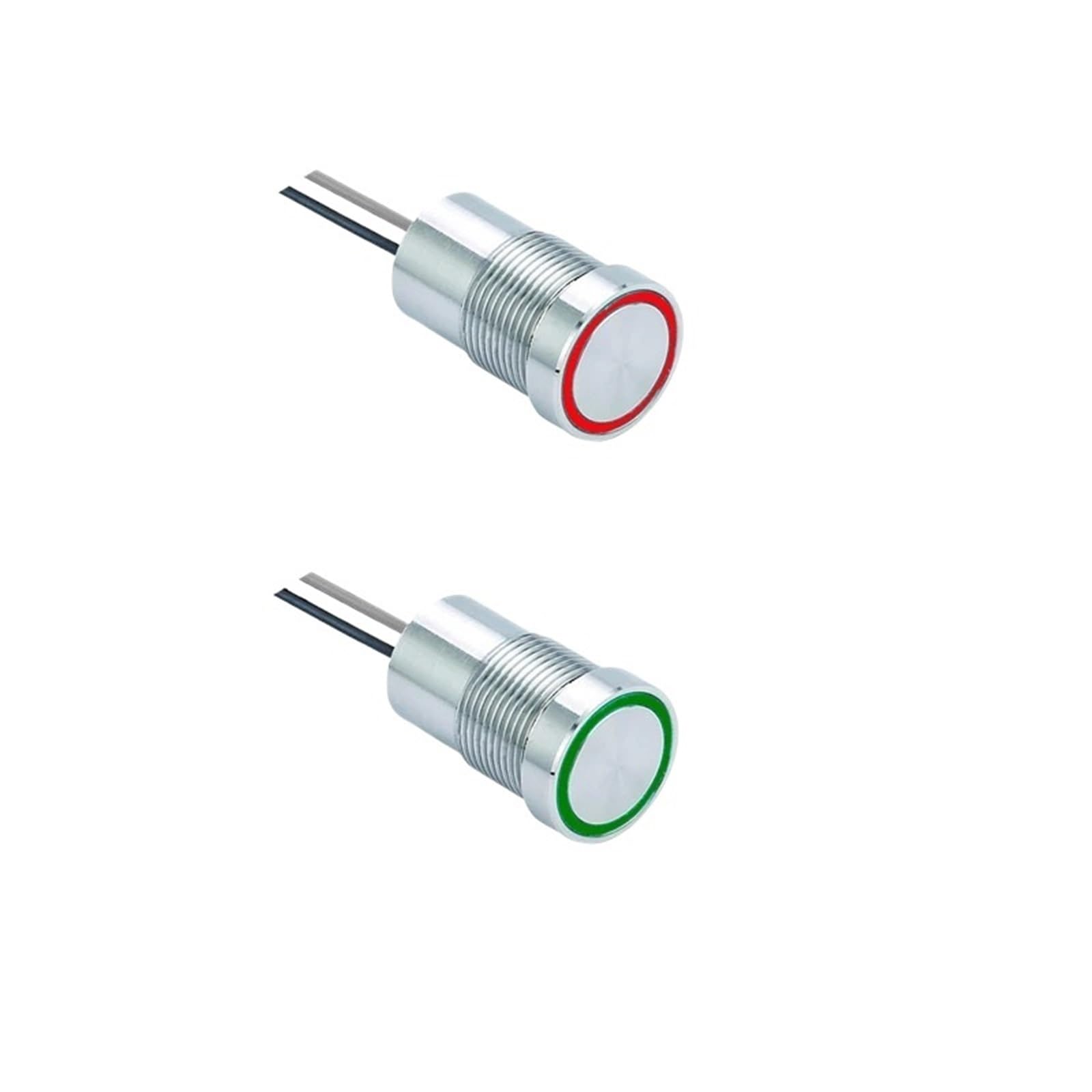 16 mm 19 mm 22 mm 25 mm metalowy przełącznik dotykowy ze stali nierdzewnej z dwoma kolorami (16 mm, TS16-10 / Y/SS/RG/24 V) (19MM_LATCHING 01NC_12V)