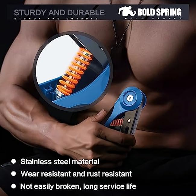 LifeTech Hand Grip Strengthener Workout, Adjustable Hand Exerciser Wrist Forearm Trainer, Foldable Strength Training Gripper Updated, Portable Strength Training Equipment