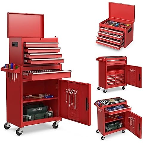 GiantexUK 2-in-1 Lockable Tool Cabinet Cover