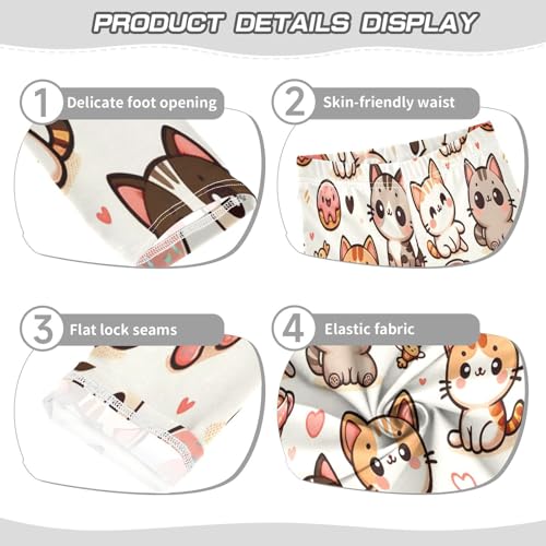 Toddler Girls Leggings Printed Yoga Pants Leggings Ice Cream Cat for Kids3