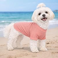 Vista 7 de Lovelonglong Ropa para mascotas, disfraces para perro, ropa de perro salchicha, camiseta en blanco para perros salchicha, Corgi 100% algodón, rosa