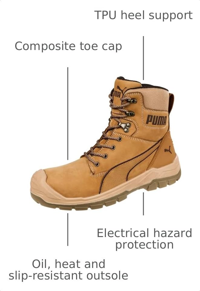 Image of Puma Safety Men's Conquest Waterproof Composite Toe EH Side Zip Work Boot