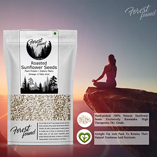 Image of Forest Found Sunflower Seeds - Roasted Sunflower Seeds for Eating | Diet Food | Rich In Omega-6, High in Fibre | Weight management | Source of Antioxidants | Surajmukhi Seeds Gluten Free (250 gram)