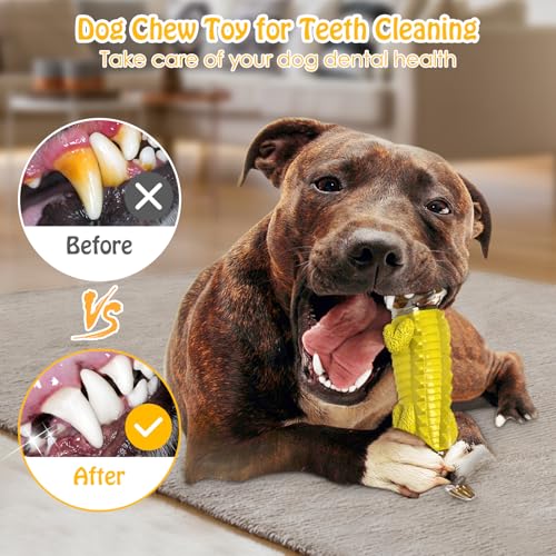 Image of Jeefome Indestructible Dog Chew Toys for Aggressive Chewers - Boredom and Stimulating Dog Toys for Small /Medium /Large Breed for Teeth Cleaning and Training