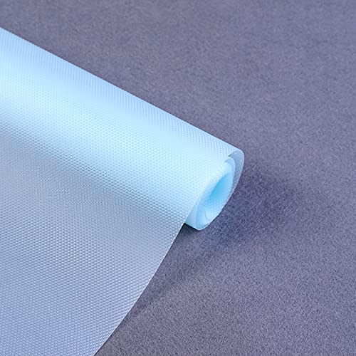 ZYFAB Transparente Cocina Alfombrilla para Cajones Antideslizante Revestimientos de estantes No Adhesiva Cubre Encimera Revestimiento del refrigerador,Azul,45 * 500cm
