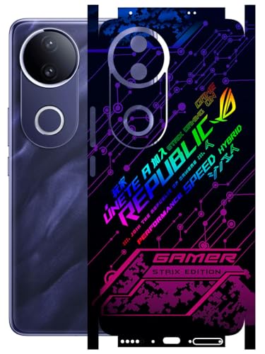 Image of AtOdds - Full Body Back Screen Guard Protector Film - Lamination Wrap Skin Sticker Compatible with VIVO T4R (5G) | Scratchproof Matte Finish (Gamer)