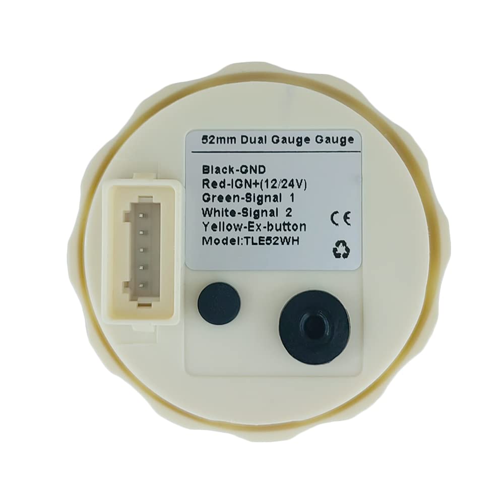 ELING Indicador multifunción 2 en 1 de nivel de agua, depósito de heces de 52 mm, alarma para coches y camiones
