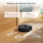 roborock Q8 Max+ Saugroboter mit Absaugstation, DuoRoller-Bürste, 5500Pa Saugkraft, 2,5L Staubbeutel, 350mL Wassertank, Wischroboter PreciSense-LiDAR-Navigation (Schwarz) – Bild 4
