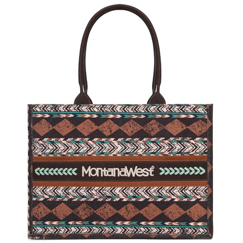 Montana West Purses and Handbags for Women Western Large Tote Bag Boho Purses for Women Satchel Shoulder Bag Coffee MW01G-8119CF