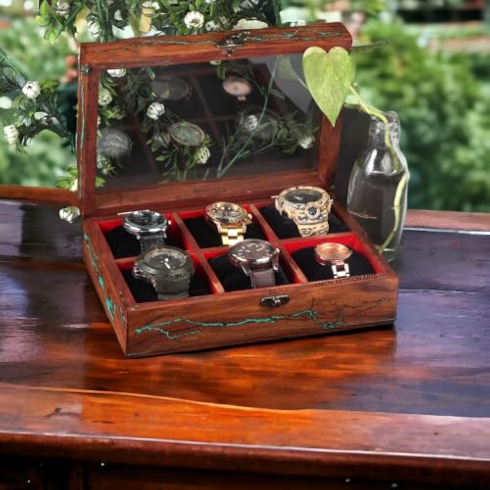 Wooden Watch Organizer for Men, Custom Valet Box