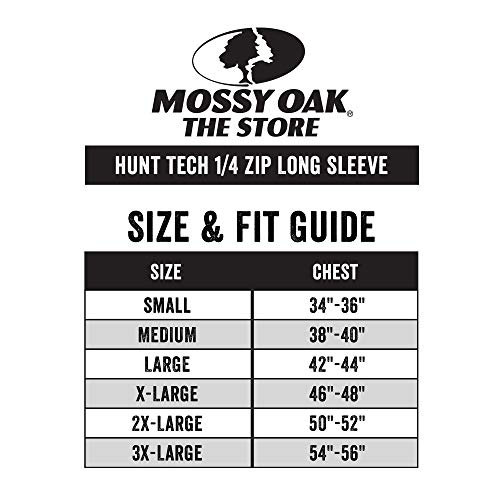 Mossy Oak Men's Standard Hunting Shirts Lightweight Quarter Zip Camo, Shadow Grass Habitat, Medium #TOP6