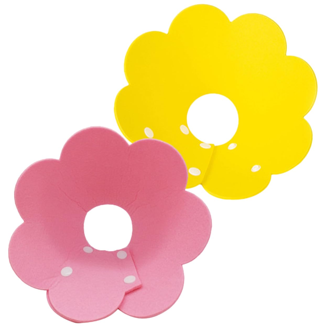 POPETPOP 10pezzi Collare Per Gatti e Cani Kit Di Collari Antistrozzo Per Recupero Leggero e Traspirante Per Guarigione Post-operatoria e Ferite Colori Lemon e Cute