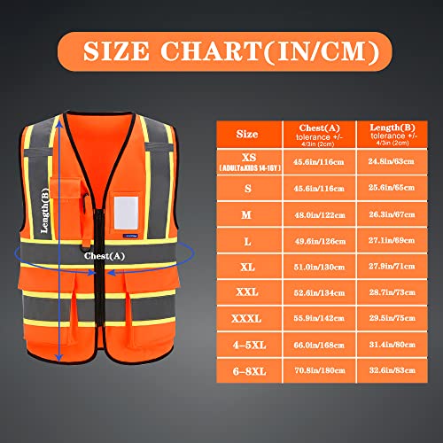AYKRM 11 colors available orange construction vest