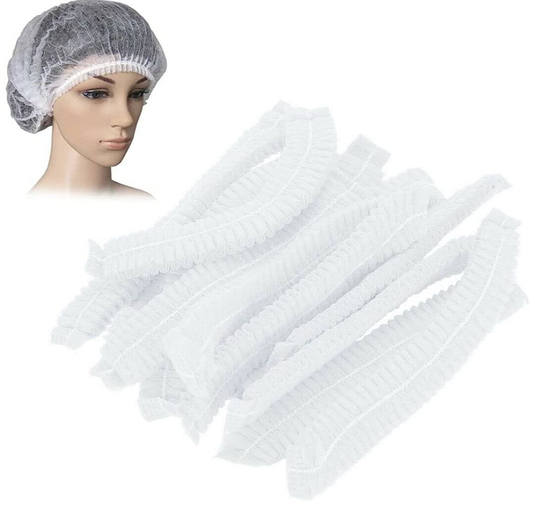 HOT BARGAINS 100 X Disposable Hair Nets White Hair Net Non Woven