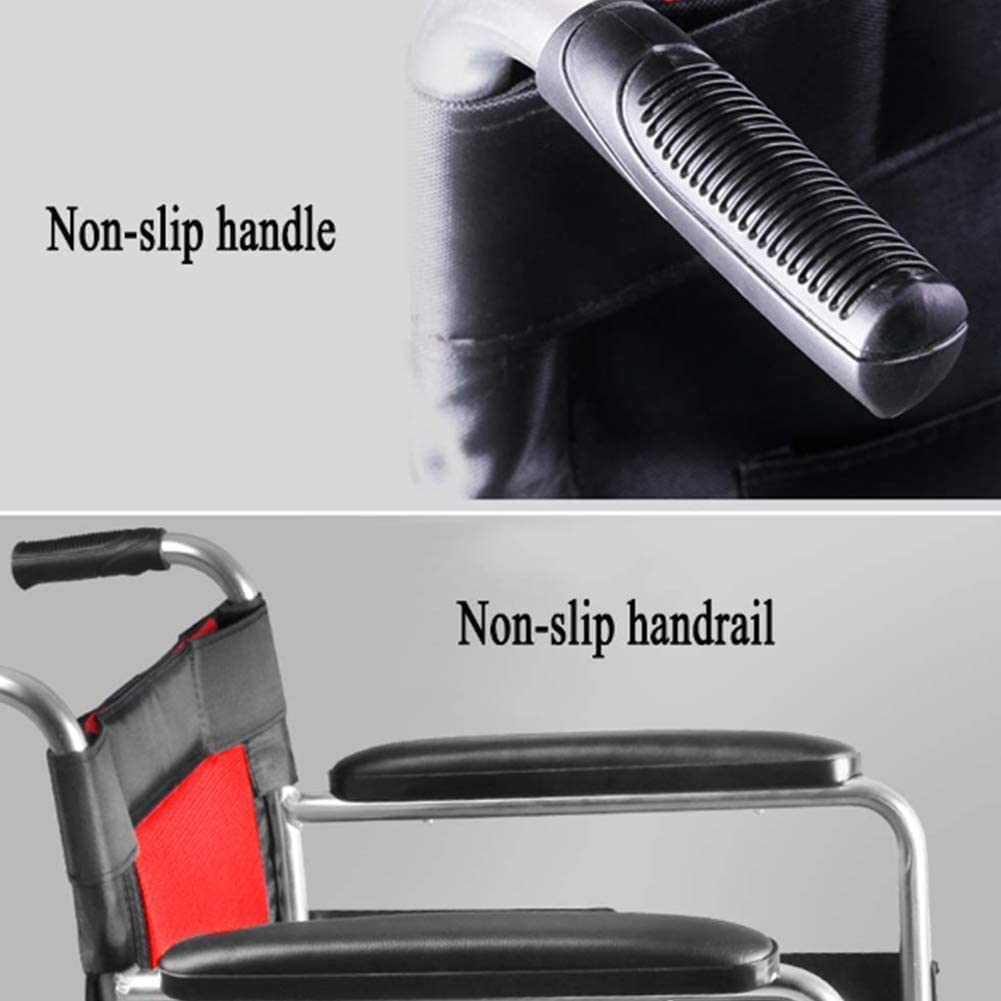 Wózek Inwalidzki Draagbare rolstoelen van aluminiumlegering voor gehandicapten en ouderen Medische lichtgewicht opvouwbare transportrolstoel met voetsteun niezawodny
