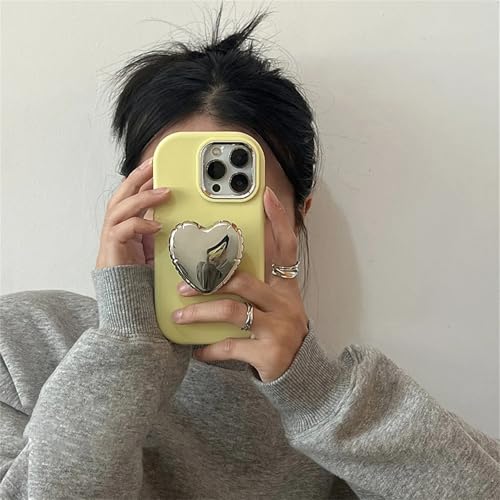 Coque Jaune iPhone 14 Pro Max Anti-Chute avec Support pour Senior - 4