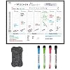Rosenfeld – Magnetischer Wochenplaner – Whiteboard für den Kühlschrank – abwischbare Magnet-Tafel für Organisation, Menüplanung und Einkaufsliste – inkl. 4 Marker & Radierer