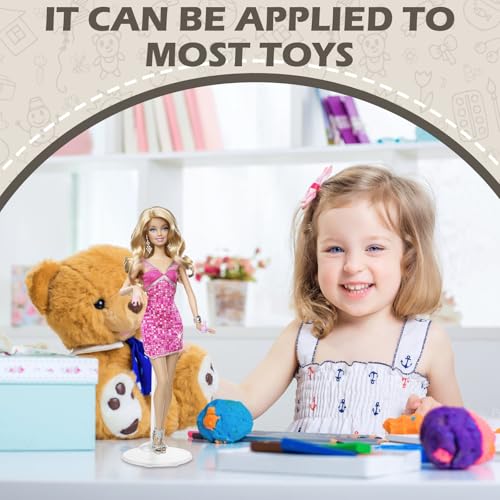 Puppenständer, Verstellbar Puppenständer Plastikpuppenständer Klar Puppen Display Halter Kunststoff Puppenständerhalter Actionfiguren Puppenzubehör für 9-11 Zoll Barbie-Puppen (Transparent, Stück, 6)