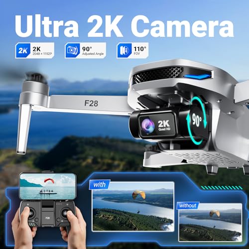 Contixo F28A GPS Drone for Adults Foldable, 2K Camera, Brushless Motors, 26 Min Flight Time, FPV Remote Control Drone with Altitude Hold, Return Home, Orbit & Selfie Modes, Carry Case Included - Image 5