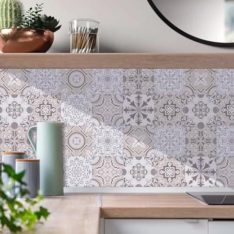 HORIWE PVC Waterproof Tile Stickers for Home Decor Cover