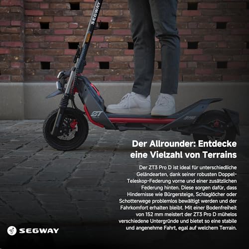 Segway ZT3 Pro D – 70 km Eco, Vollfederung, 25 % Steigung, Find My – Bild 4
