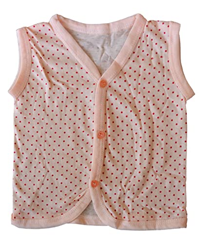 Image of New Born Baby Itch Free Feel Free Polka Dot Printed 100% Cotton Jabla Combo (Set of 10)(0to6 Months)