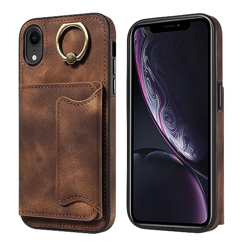 Coque iPhone XR porte-cartes antichoc avec protection TPU arrière