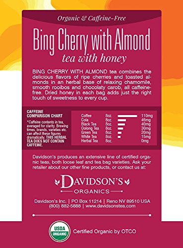 Davidson's Tea Bing Cherry With Almond, 8-Count Tea Bags (Pack Of 12) #TOP2