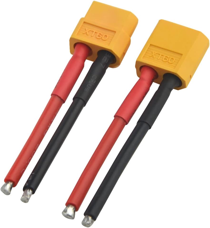 XINGYHENG 10Pcs Connector Wire Male and Female Plug Connectors with 10cm 14AWG Silicone Wire for RC Airplane Boat Battery