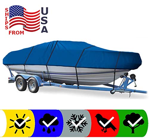 SBU Blue Boat Cover Compatible for SEA RAY 230 SUNDANCER LTD 1993, Travel Storage Mooring