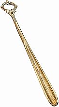 Loberon Lucas Shoe Horn - Elegant Finish, Decorative Aluminium, 38 cm Long, Brass