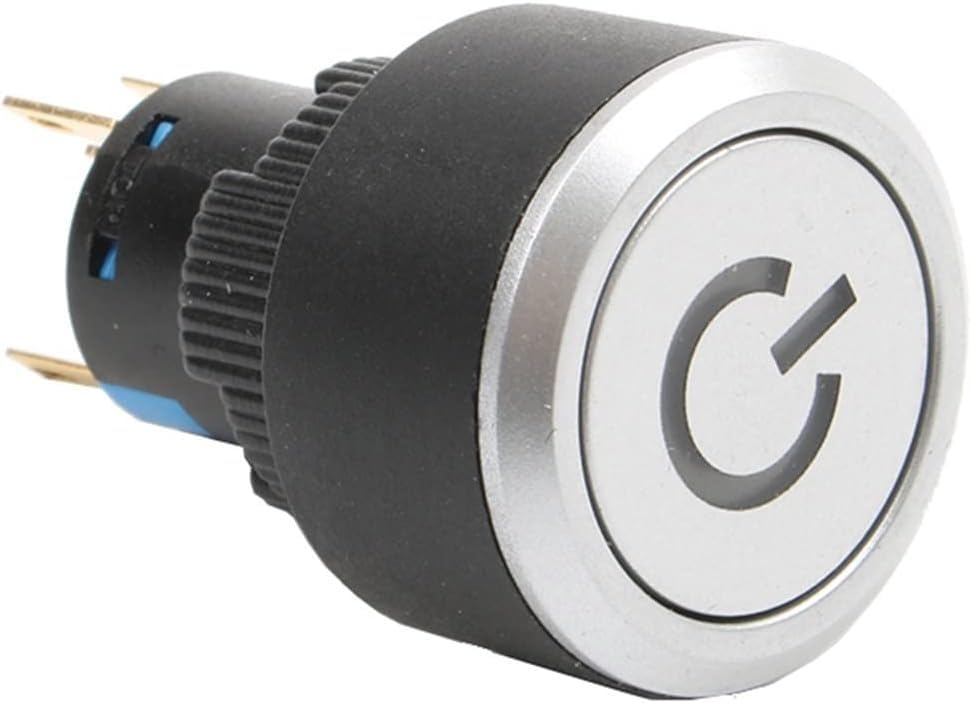Bouton-poussoir 16mm momentané LED 110V lot de 2 commutateurs en plastique