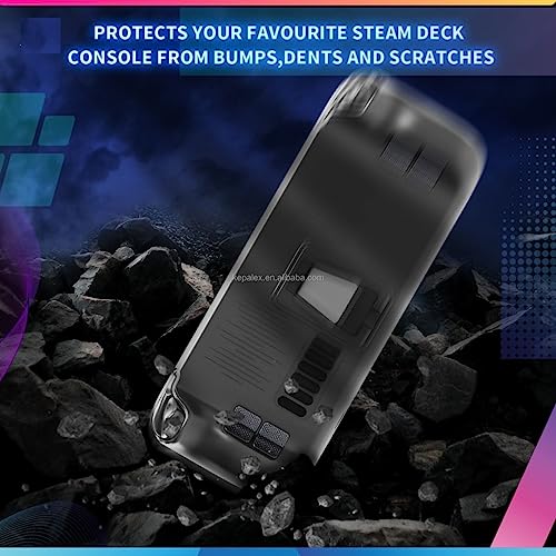 Image of TMGKickstand Protective Case for Steam Deck, TPU Protective Anti-drop Back Cover with Bracket Compatible with Steam Deck