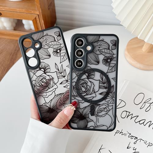 XIZYO for Samsung Galaxy S26 Plus Case Cute Floral, Black by XIZYO - Used condition - Image 9