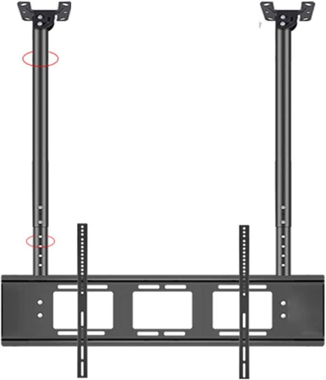 Support TV de plafond robuste à double barre inclinable pour téléviseur LED 55-86