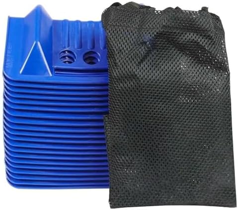 Mytee Products (20 Pack 4" x 4" x 10" Blue Corner Protector V Shaped Flatbed Edge Guards with Carrying Case - Cargo Load Corner Edge Protector and Tie-Down Strap Guard for Flatbed