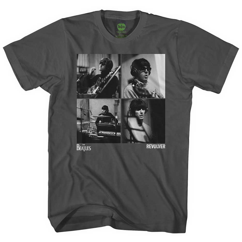 Rock Off Officially Licensed Products Men's Grey The Beatles Revolver Studio Shots Official Tee T-Shirt Unisex (Medium)