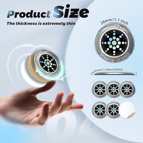 Image of 8 PCS Mobile Signal Booster, Cellphone Signal Boosters, Radiation Shield Stickers for Mobile Devices, Signal Jammer Protection During Calls and Internet Browsing, Set of Golden and Green Design