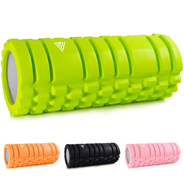 The Vinchu Foam Roller - Deep Tissue Massage Muscle Roller and Stretching Equipment for Sustainable Strength and Myofascial Trigger Point Release (Spring Green, L)