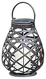 GSL SS-GSL-E59 Metal Rattan Solar Lantern LED Candle