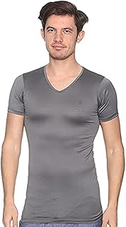 فانلة داخلية قطن برقبة V واكمام قصيرة للرجال من قطونيل