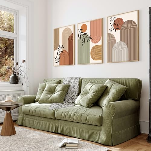 Image of ARTELLY Boho wall Art Paintings Modern Art Framed Wall Painting for Living Room Bedroom - Wall Posters | Paintings with Frame Set of 3 (Boho 4, 13x19 inch)