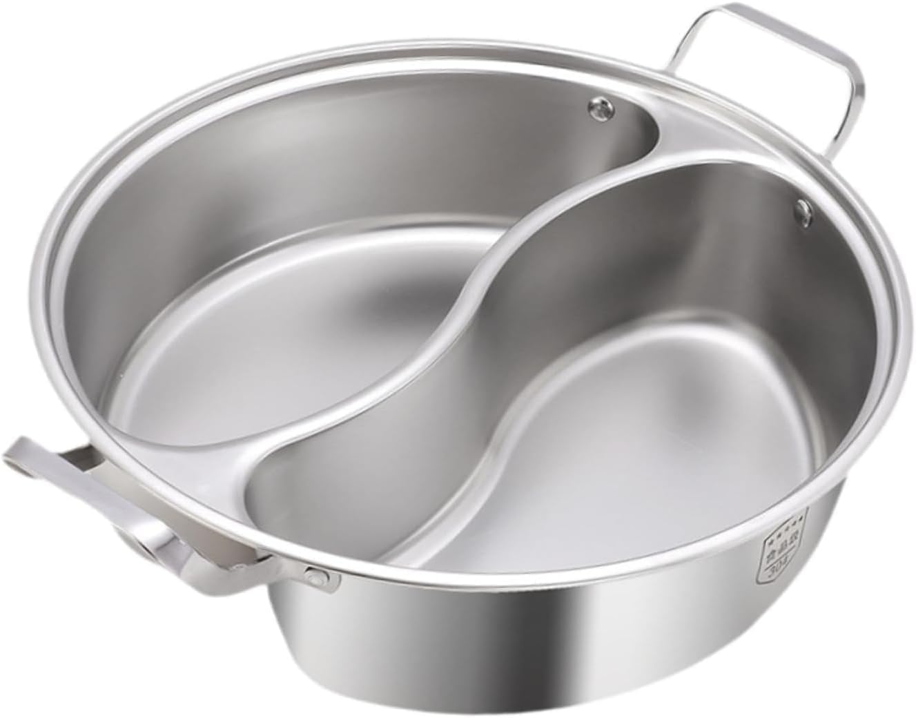 Zxyler ステンレスおでん鍋｜32cm 仕切り付き両手鍋 家庭用分割鍋