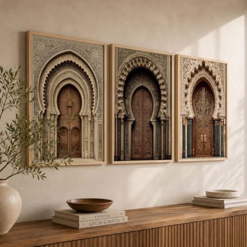Image of kotart Traditional Indian Wall Art Paintings | Wall Posters With frames | Framed Wall Painting for Living Room Home Room Bedroom Office Wall Decor Set of 3 (13X17 inch)