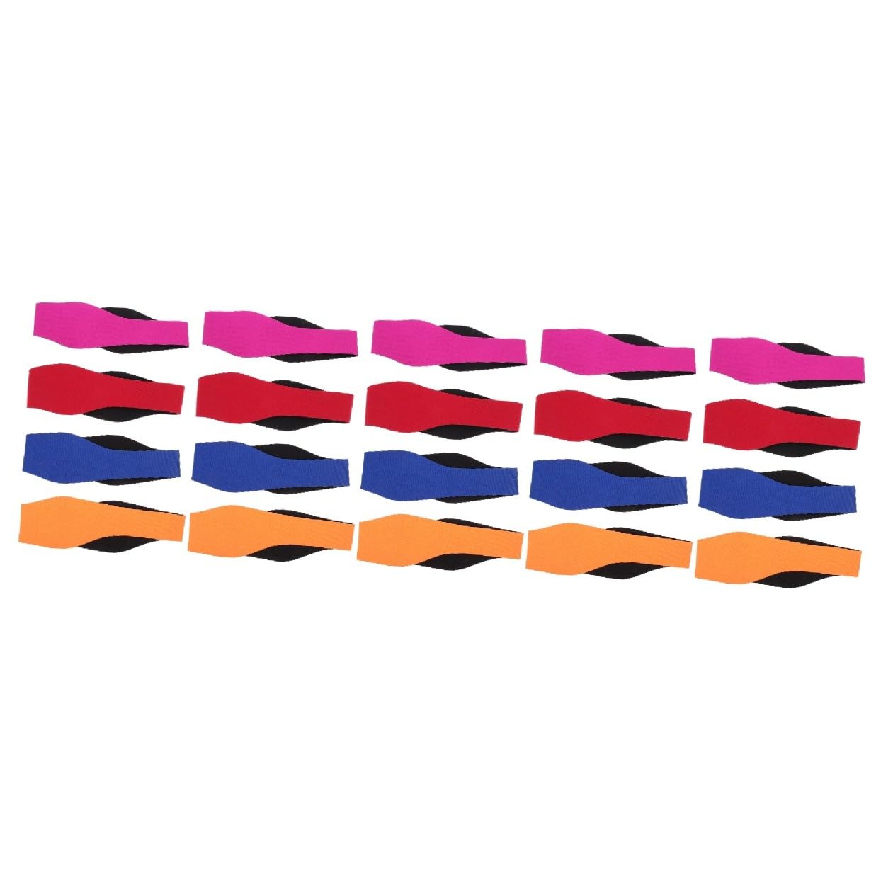 Banda Ajustable Para Oídos De Natación Y Ducha Colores Vibrantes Protección Y Para Baño Y Natación 4 Piezas X 5