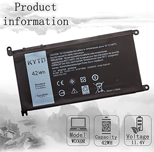 WISTAR WDXOR Laptop Battery for Dell Inspiron 13 5378 5368 5379 7368 7378/14 5468 7472 7460/15 3585 5565 5567 5570 5578 7573 7580 7569 7570 17 5765... - Image 4